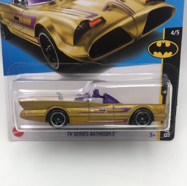 2022 hot wheels N case #131 TV Series Batmobile gold purple 120G Hot on Sale