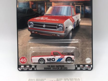 Hot Wheels Boulevard #46 75 Bre Datsun Sunny Truck (B120) red tampo variation HTF Online