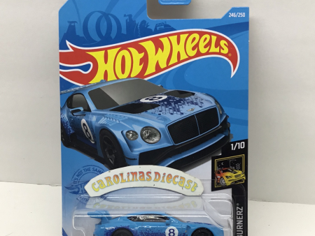 2021 hot wheels B case #246 2018 Bentley Continental GT 3 blue GameStop exclusive HH3 Discount