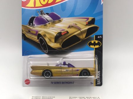 2022 hot wheels N case #131 TV Series Batmobile gold purple 120G Hot on Sale