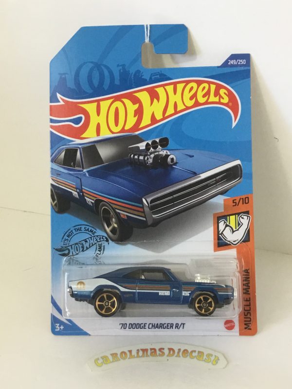 2020 hot wheels Q case #249 70 Dodge Charger R T blue V7 Supply