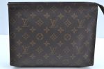 Auth Louis Vuitton Monogram Poche Toilette 26 Cosmetics Pouch Old Model LV K5650 Online Hot Sale