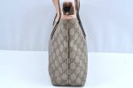 Authentic GUCCI Shoulder Hand Tote Bag Purse GG PVC Leather 211138 Brown 0411G Supply