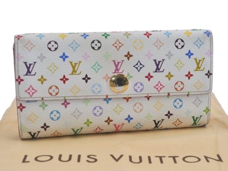 Auth Louis Vuitton Monogram Multicolor Portefeuille Sarah Wallet M93745 LV 4890I Hot on Sale