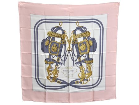 Authentic HERMES Carre 90 Scarf  BRIDES de GALA par  Silk Pink K5974 Discount