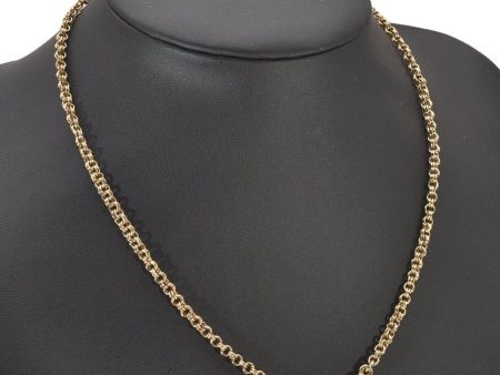 Authentic Christian Dior Gold Tone Rhinestone Chain Pendant Necklace CD 5521I Cheap