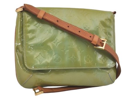 Auth Louis Vuitton Vernis Thompson Street Shoulder Bag Green M91009 Junk 6252I Cheap