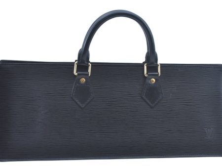 Authentic Louis Vuitton Epi Sac Triangle Hand Bag Black M52092 LV 6257I For Sale