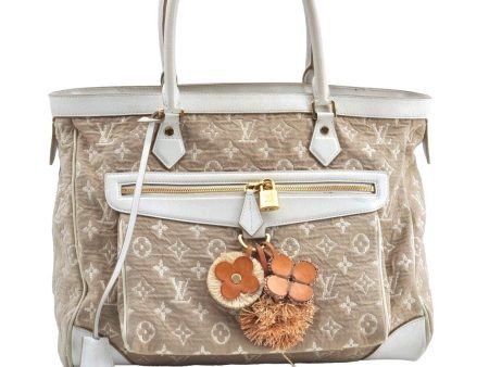 Authentic Louis Vuitton Monogram Sabbia Cabas GM Tote Bag Beige M93793 LV 0832H Online now