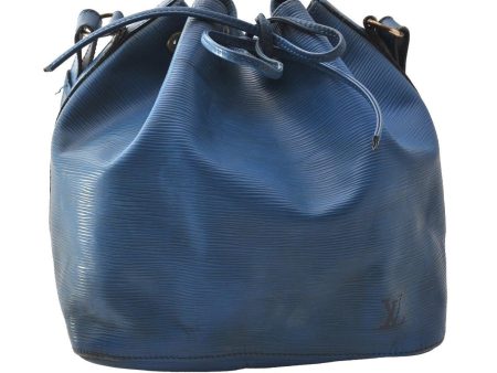 Authentic Louis Vuitton Epi Petit Noe Shoulder Drawstring Bag M44105 Blue 4736I on Sale