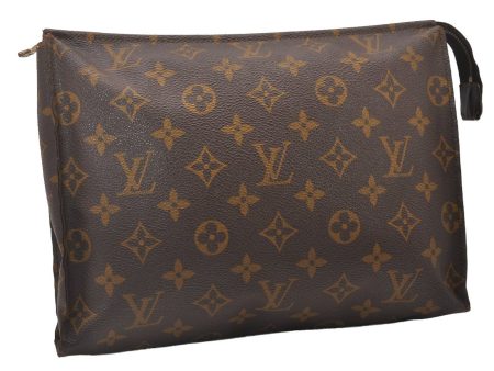 Auth Louis Vuitton Monogram Poche Toilette 26 Cosmetics Pouch Old Model LV 5437I on Sale