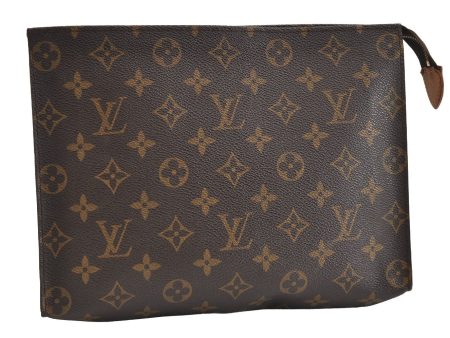 Auth Louis Vuitton Monogram Poche Toilette 26 Cosmetics Pouch Old Model LV 5362I on Sale