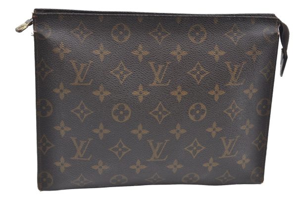 Auth Louis Vuitton Monogram Poche Toilette 26 Cosmetics Pouch Old Model LV K5202 Sale