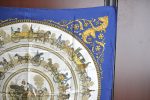 Authentic HERMES Carre 90 Scarf  LA PROMENADE DE LONGCHAMPS  Silk Blue K5803 on Sale