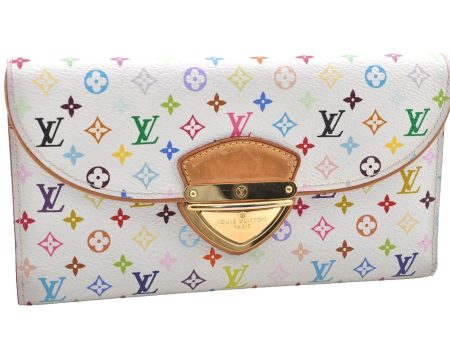 Auth Louis Vuitton Monogram Multicolor Portefeuille Eugenie Wallet White 4094I Hot on Sale