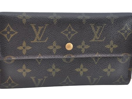 Authentic Louis Vuitton Monogram Portefeuille International M61217 Wallet K5529 Online now