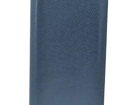 Auth Louis Vuitton Taiga Portefeuille Brazza Long Wallet Navy M30502 LV K5857 Discount