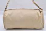 Authentic PRADA Nylon Tessuto Leather Shoulder Bag Purse BR0208 Beige 4002I For Cheap