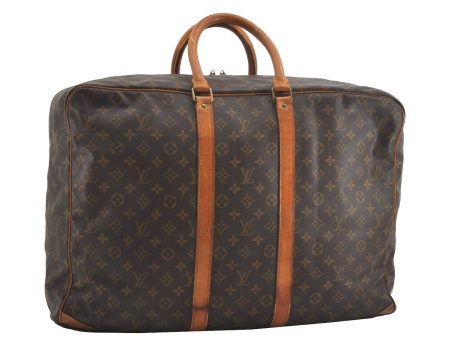 Authentic Louis Vuitton Monogram Sirius 55 Travel Boston Bag M41404 LV 6289I For Sale