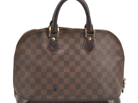 Authentic Louis Vuitton Damier Alma Hand Bag Purse N51131 LV 4743I Sale