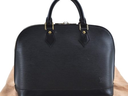 Authentic Louis Vuitton Epi Alma PM Hand Bag Black M40302 LV 2193G Cheap