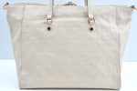 Auth Louis Vuitton Monogram Empreinte Lumineuse PM Tote Bag M93411 White K5498 Online Sale