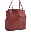 Authentic GUCCI Guccissima Shoulder Tote Bag GG Leather 257275 Red 6201I Supply