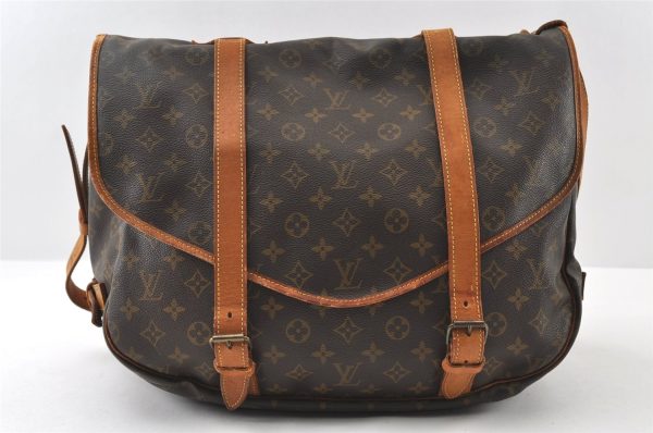 Authentic Louis Vuitton Monogram Saumur 43 Shoulder Cross Bag M42252 LV 6236I Sale