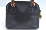 Authentic GUCCI Bamboo 2way Hand Shoulder Crossbody Bag Leather Black Junk 1629H For Discount