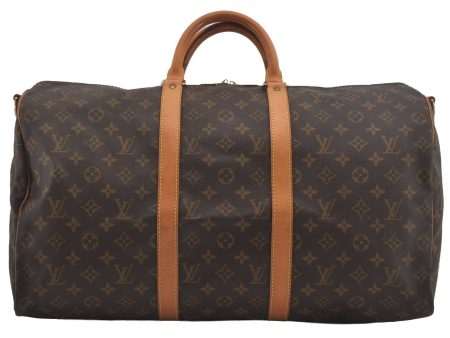 Authentic Louis Vuitton Monogram Keepall Bandouliere 50 M41416 Boston Bag 6218I Discount