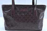 Authentic GUCCI GG Imprime Shoulder Tote Bag GG PVC Leather 211138 Purple 3169H Online now