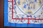 Authentic HERMES Carre 90 Scarf  LES BECANES  Silk Blue K5741 Hot on Sale