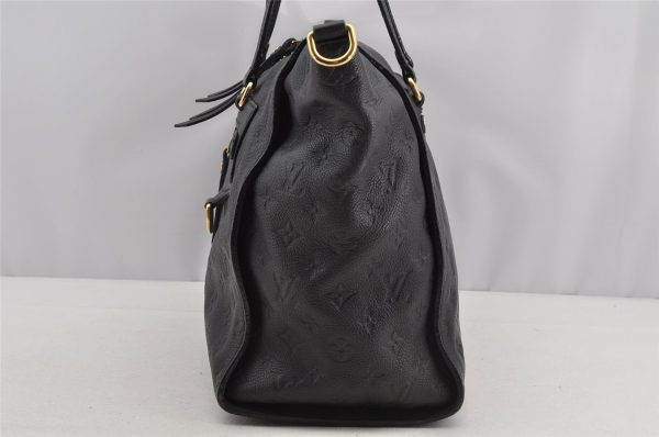 Auth Louis Vuitton Monogram Empreinte Lumineuse PM Tote Bag Navy M93410 LV 5886I Online