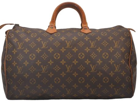 Authentic Louis Vuitton Monogram Speedy 40 Hand Boston Bag Old Model LV 4808I For Cheap