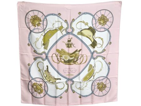 Authentic HERMES Carre 90 Scarf  SPRINGS  Silk Pink K5364 Online