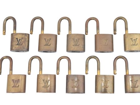 Authentic Louis Vuitton Padlock Gold 10Set LV K5676 on Sale