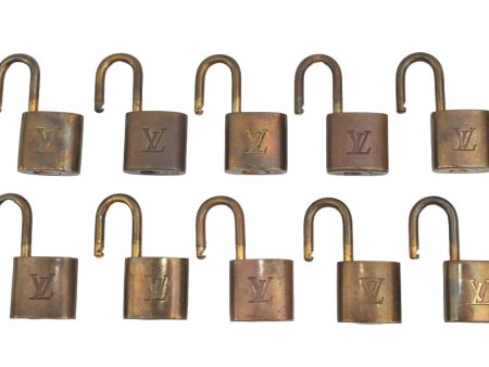 Authentic Louis Vuitton Padlock Gold 10Set LV K4449 Online now