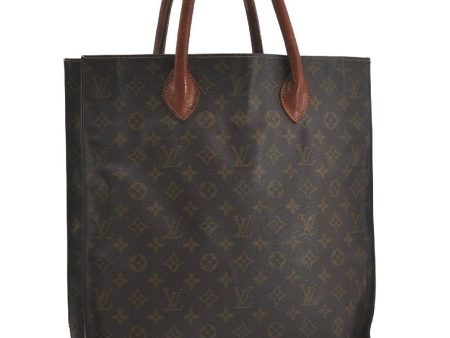 Authentic Louis Vuitton Monogram Sac Plat Hand Tote Bag M51140 LV 6143I Online now