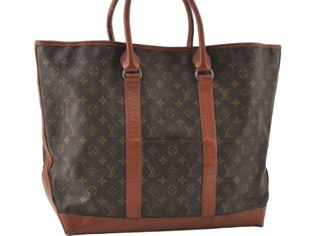 Auth Louis Vuitton Monogram Sac Weekend GM Vintage Tote Hand Bag M42420 LV 5840I Sale