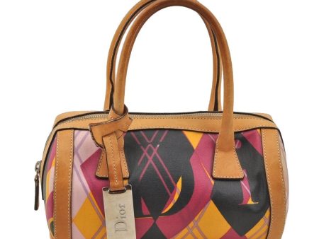 Authentic Christian Dior Shoulder Hand Bag Purse PVC Leather Multicolor CD 6600I For Cheap