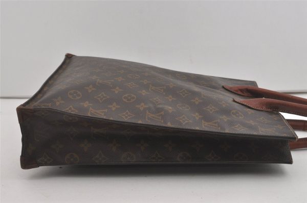 Authentic Louis Vuitton Monogram Sac Plat Hand Tote Bag M51140 LV 6143I Online now