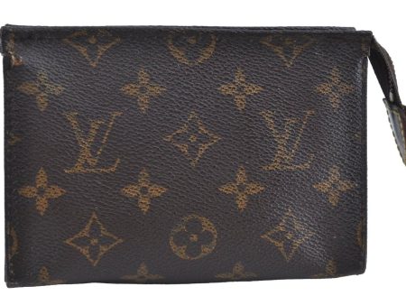 Auth Louis Vuitton Monogram Poche Toilette 15 M47546 Cosmetics Pouch Junk K5190 For Sale