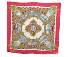 Authentic HERMES Carre 90 Scarf  L ENTENTE CORDIALE  Silk Red K5809 Supply