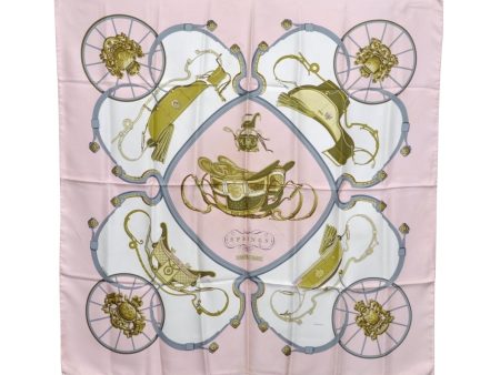 Authentic HERMES Carre 90 Scarf  SPRINGS  Silk Pink K5712 Online Hot Sale