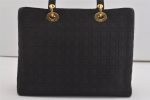 Authentic Christian Dior Lady Dior Cannage Nylon Hand Bag Black CD Junk 6231I Online Hot Sale