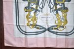 Authentic HERMES Carre 90 Scarf  BRIDES de GALA par  Silk Pink K5766 on Sale