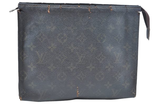 Louis Vuitton Monogram Poche Toilette 26 Cosmetics Pouch Old Model LV Junk K5414 Fashion