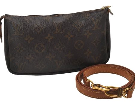 Authentic Louis Vuitton Monogram Pochette Accessoires Shoulder Cross Pouch 6160I on Sale