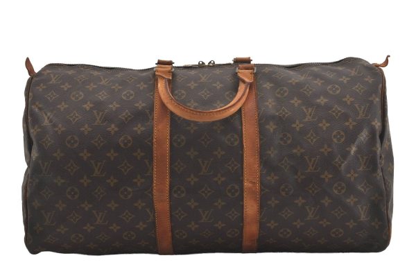 Authentic Louis Vuitton Monogram Keepall 55 Travel Boston Bag M41424 LV 4789I Online