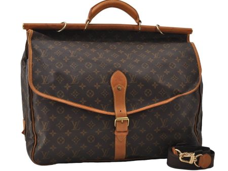 Auth Louis Vuitton Monogram Sac Chasse 2Way Shoulder Boston Bag M41140 LV 5823I Online